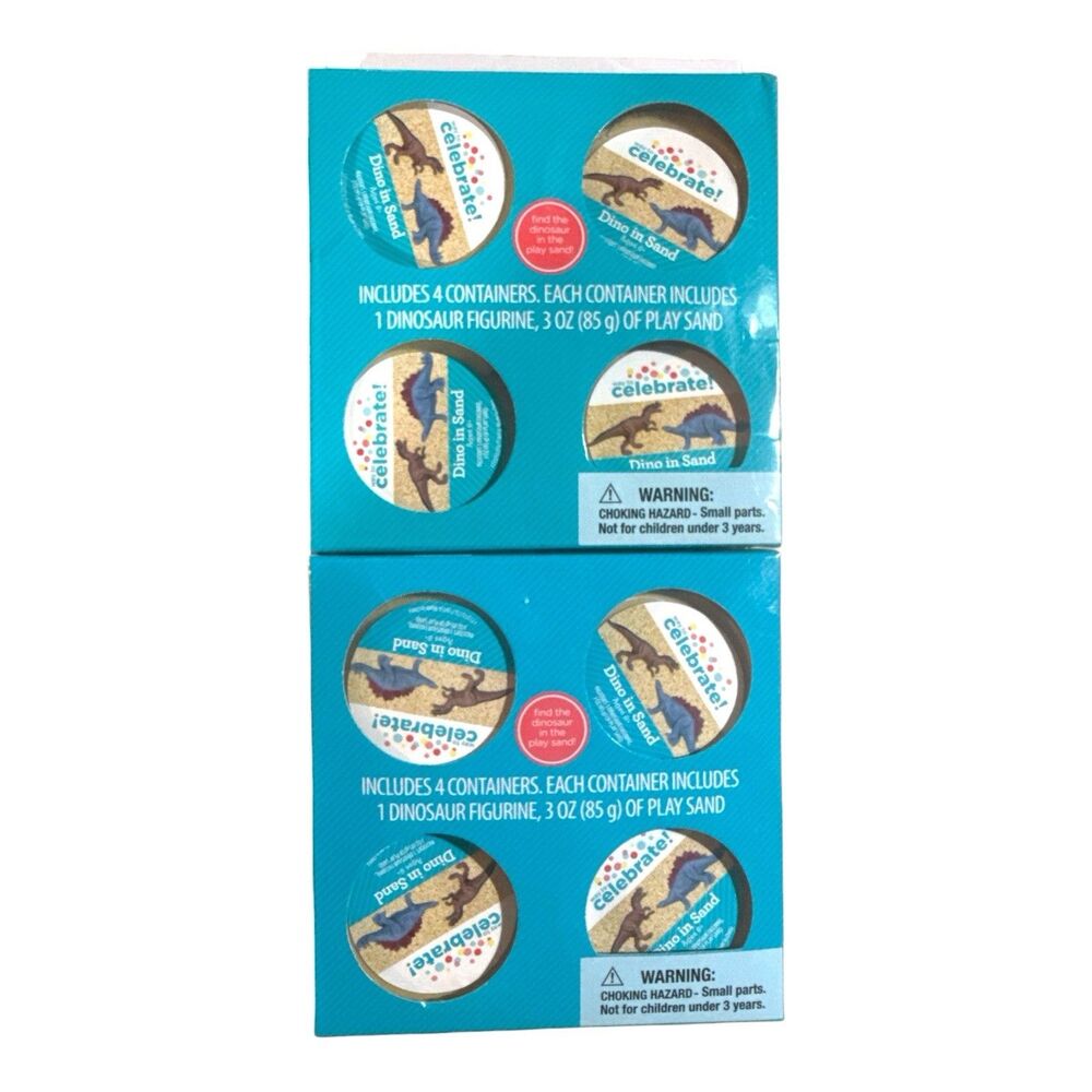 Way to Celebrate Dino in Sand Party Favors Set of 8 Dinosaur Birthday Toys 6+